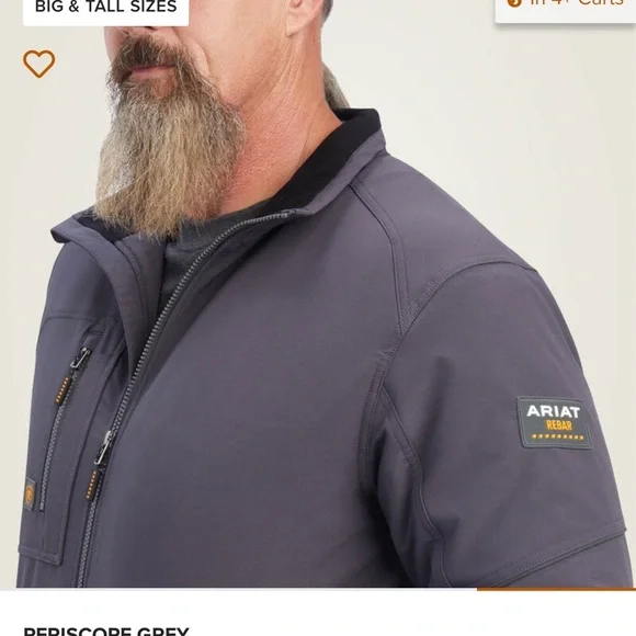 Ariat Men’s Rebar DriTEK DuraStretch Insulated Jacket Black #10041502 Size XL